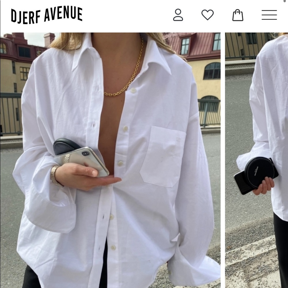 Djerf Avenue Breezy Shirt White